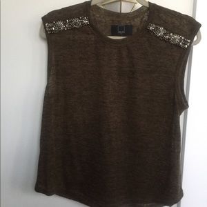 New olive embellished shirt